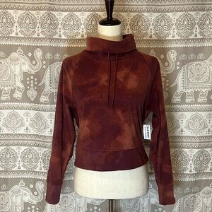2️⃣3️⃣ Old Navy Women's Cropped Fleece Turtle Neck (Burnt Red) Sweater Size XS
